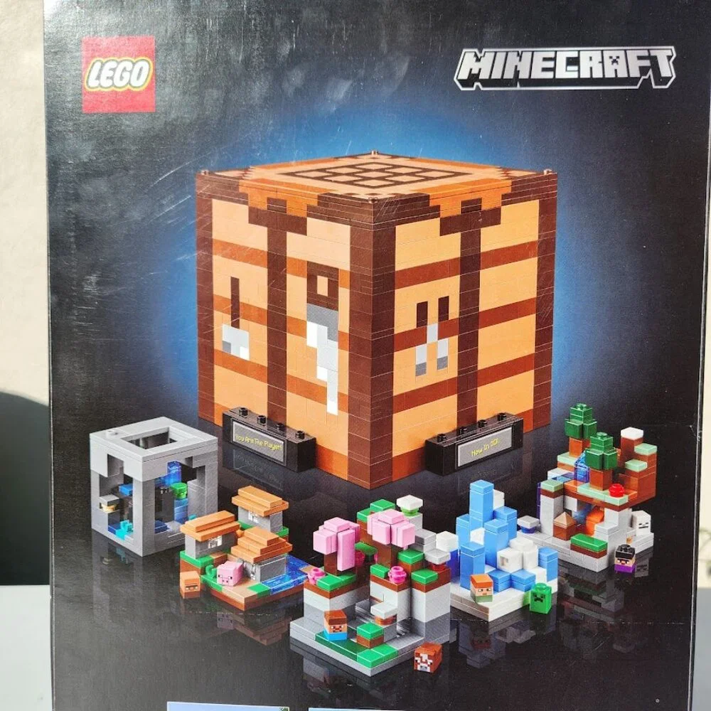 New LEGO Minecraft Crafting Table Toy Building Set 21265 Minecraft Figures, Mobs